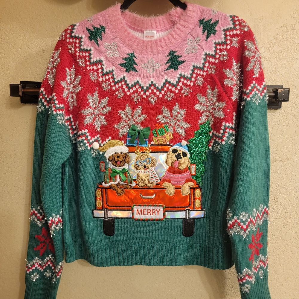 Festive Holiday Sweater with Christmas Design